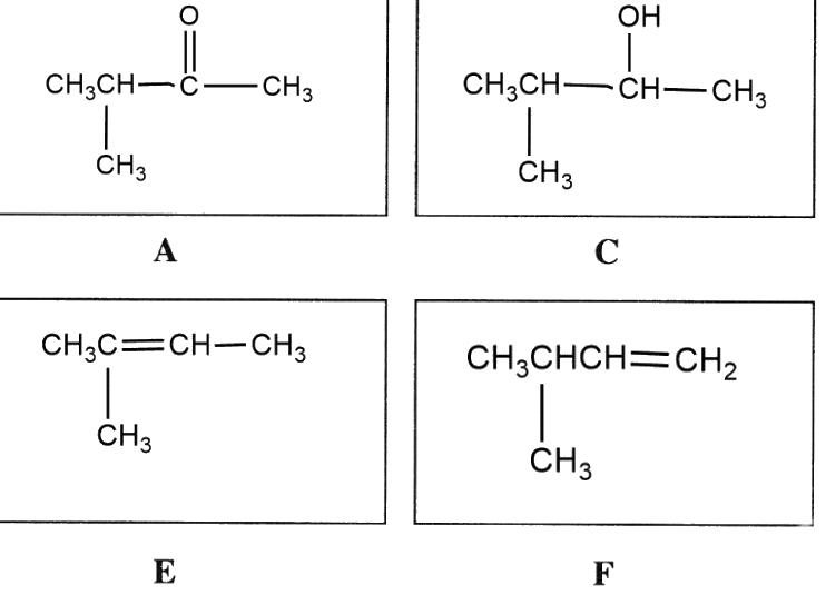 A, C, E and F
