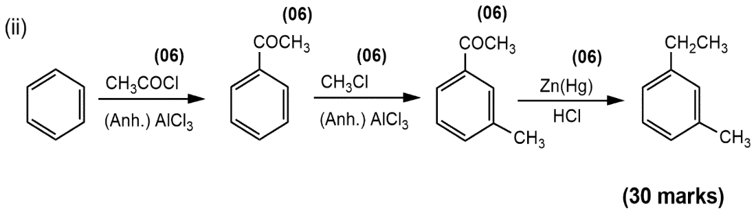 (ii) Conversion of benzene (scheme)