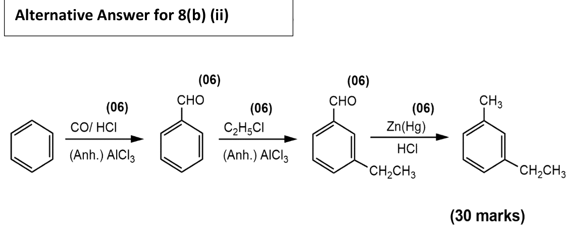 Alternative answer for (ii) (scheme)