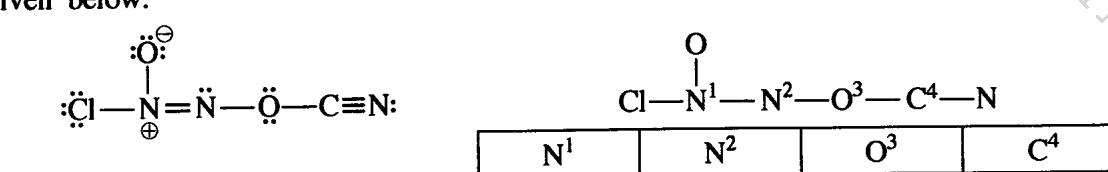 Lewis structure and labelled skeleton