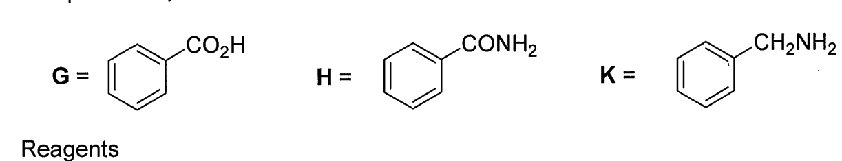 Structures of G, H and K (scheme)