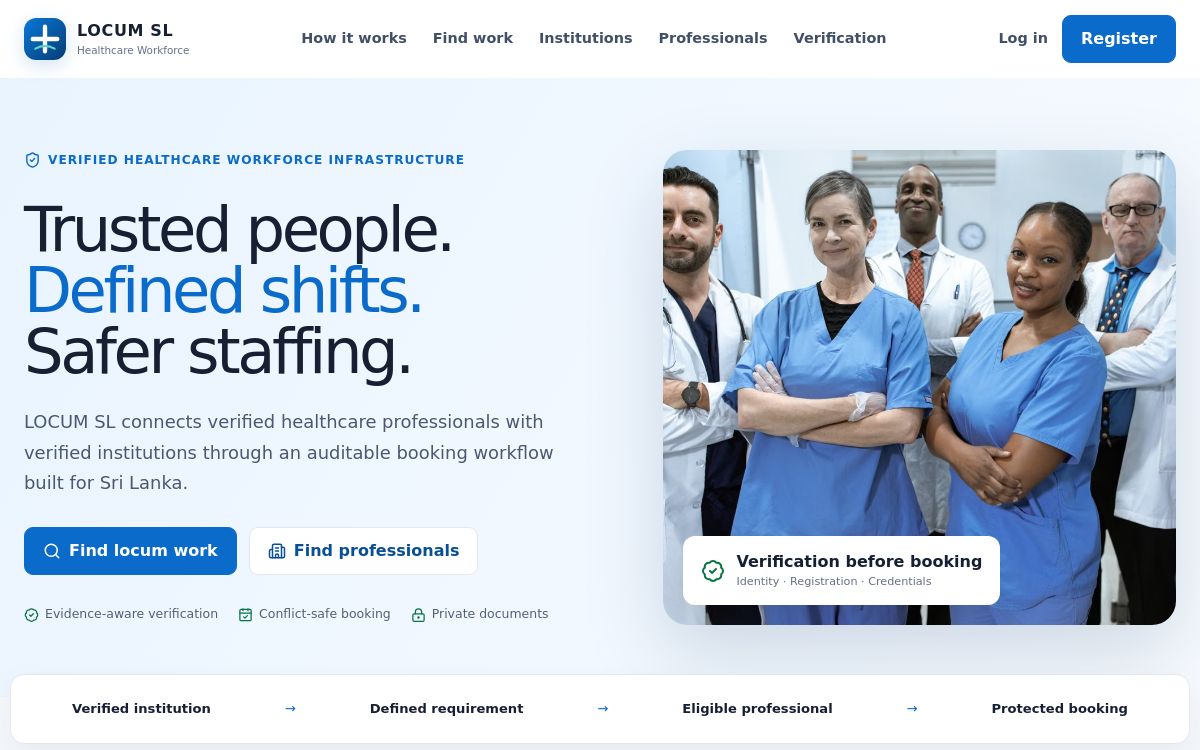 LOCUM SL homepage